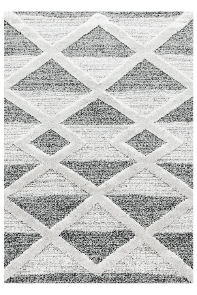 Hoogpolig Vloerkleed | Pisa | Luxury | Grijs | 200x290 cm, Huis en Inrichting, Stoffering | Tapijten en Kleden, Verzenden