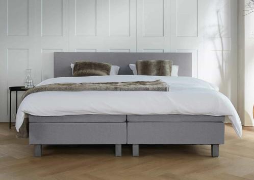 ACTIE! Boxspring Venetië 180 200 Grijs, Huis en Inrichting, Slaapkamer | Boxsprings, 180 cm, 200 cm, Grijs, Tweepersoons, Nieuw
