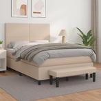 vidaXL Boxspring met matras kunstleer cappuccinokleurig, Overige materialen, Bruin, Verzenden, Nieuw