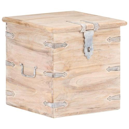 vidaXL Opbergkist 40x40x40 cm massief acaciahout, Huis en Inrichting, Woonaccessoires | Kisten, Nieuw, Verzenden