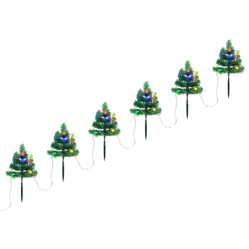Tuinpad Kerstbomen LED - Retourdeal! Meerkleurig, 47% kor..., Tuin en Terras, Buitenverlichting, Netvoeding, Nieuw, Kunststof