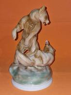 Zsolnay - Béla Markup ( 1873-1945) - Beeld, Combat des ours, Antiek en Kunst