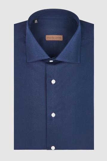 SALE! STILE LATINO NAVY DRESS SHIRT STRETCH DIVERSE MATEN!