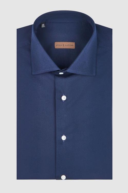 SALE! STILE LATINO NAVY DRESS SHIRT STRETCH DIVERSE MATEN!, Kleding | Heren, Overhemden, Blauw, Nieuw, Ophalen of Verzenden