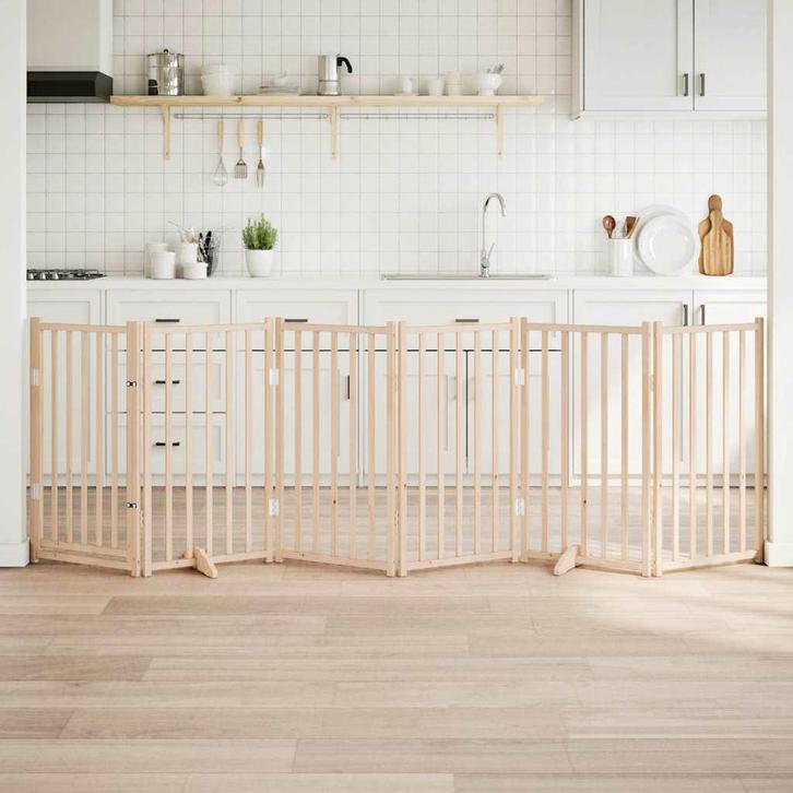 vidaXL Hondenhek met deur opvouwbaar 6 panelen 300 cm, Dieren en Toebehoren, Honden-accessoires, Nieuw, Verzenden