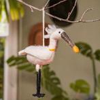 Wolvilt Vogel Lepelaar - Wit&Zwart&Okergeel - Fairtrade Home, Ophalen of Verzenden, Nieuw