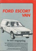 1981 Ford Escort Van Instructieboekje Vouwkaart Nederlands, Verzenden