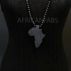 Houten kralen ketting / halsketting / hanger - Afrikaans con, Sieraden, Tassen en Uiterlijk, Kettingen, Ophalen of Verzenden, Nieuw