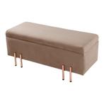 Bankje Dals met opbergruimte 100x40x42 cm bruin [en.casa], Verzenden, Nieuw