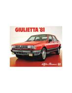 1981 ALFA ROMEO GIULIETTA BROCHURE NEDERLANDS, Nieuw, Alfa Romeo, Author