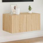vidaXL Tv-wandmeubel met LED-verlichting 60x35x31 cm sonoma, Verzenden, Nieuw, Overige houtsoorten