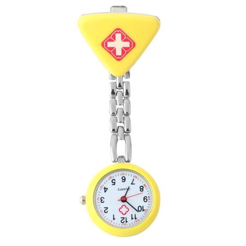 Fako® - Verpleegstershorloge - Driehoek - Geel, Sieraden, Tassen en Uiterlijk, Horloges | Dames, Verzenden
