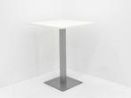 Statafel - bartafel - 106x80x80cm (hxbxd) - wit - kolompoot, Huis en Inrichting, Tafels | Eettafels, Ophalen of Verzenden, Gebruikt