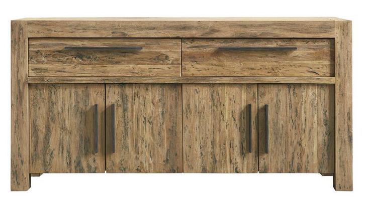 Stoer teakhouten dressoir Travi black wash, Huis en Inrichting, Kasten | Dressoirs, Nieuw, Ophalen of Verzenden