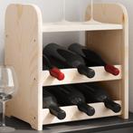 vidaXL Wijnrek met bovenblad 33x25x37 cm massief grenenhout, Huis en Inrichting, Woonaccessoires | Wijnrekken, Verzenden, Nieuw