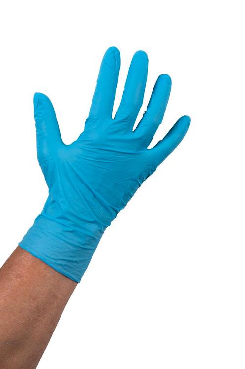 Handschoen latex gepoederd blauw XL - 100 stuks, Huis en Inrichting, Schoonmaakartikelen, Verzenden
