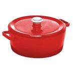 GGM Gastro | Gietijzeren braadpan - Ø 240mm - Rood |, Huis en Inrichting, Keuken | Potten en Pannen, Verzenden, Nieuw