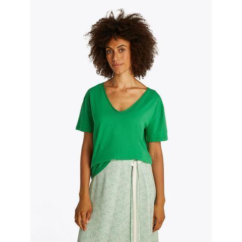 Tommy Hilfiger T-shirt SLUB CROP V-NK SS, Kleding | Dames, T-shirts, Nieuw, Verzenden