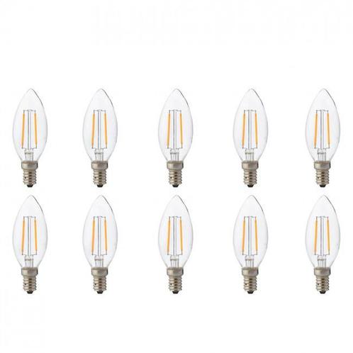 Voordeelpak LED Lamp 10 Pack - Kaarslamp - Filament - E14, Huis en Inrichting, Lampen | Losse lampen, Led-lamp, Nieuw, E14 (klein)