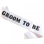 Sjerp Groom to Be wit met zwarte letters, Verzenden, Nieuw, Feestartikel, Geboorte of Huwelijk