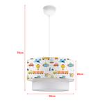 [lux.pro] Design hanglamp Lurgan E27 wit met voertuigen moti, Kinderen en Baby's, Nieuw, Verzenden