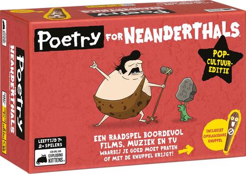 Poetry for Neanderthals Pop Culture Edition (NL versie) |, Hobby en Vrije tijd, Gezelschapsspellen | Kaartspellen, Nieuw, Verzenden