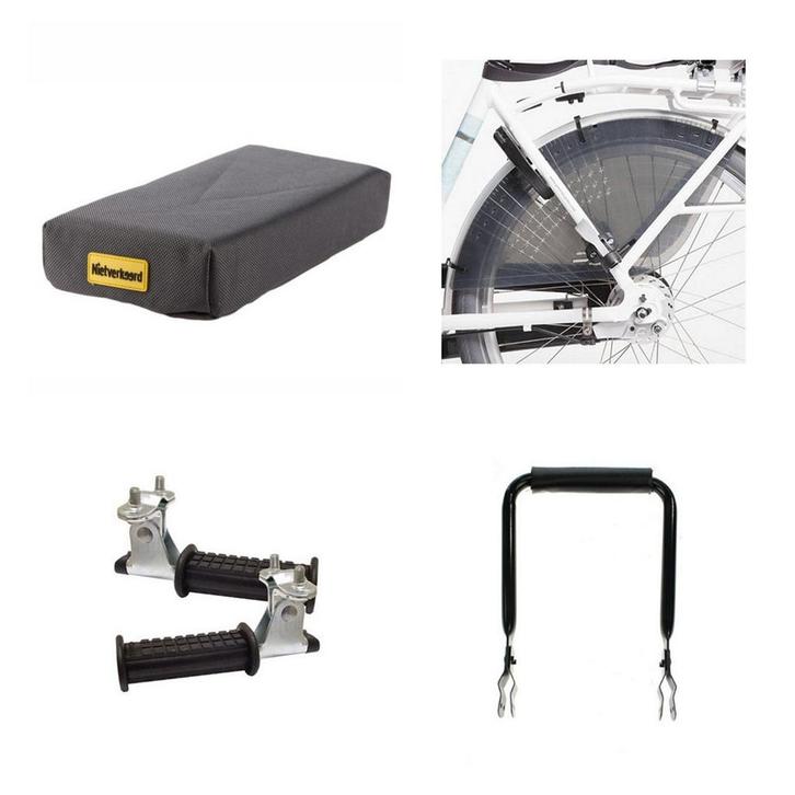 Niet verkeerd Fietskussen Grijs compleet pakket, Fietsen en Brommers, Fietsaccessoires | Fietsstoeltjes, Nieuw, Verzenden