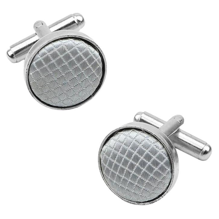 Fako Bijoux - Manchetknopen - Staal & Ruit - Ø 16mm - Zilver, Sieraden, Tassen en Uiterlijk, Manchetknopen, Verzenden