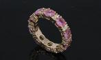 Ring - 14 karaat Roségoud Diamant (Natuurlijk) - Saffier -, Nieuw