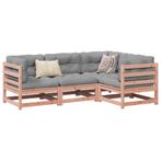 vidaXL 4-delige Loungeset met kussens massief douglas, Tuin en Terras, Tuinsets en Loungesets, Verzenden, Nieuw, Loungeset