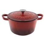 Braadpan | Tomado | Ø 28 x 11 cm (6 liter, Gietijzer, Rood), Verzenden, Nieuw, Tomado