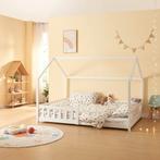 Kinderbed Hesel huisbed met uitvalbeveiliging 120x200 cm wit, Kinderen en Baby's, Kinderkamer | Bedden, Verzenden, Nieuw