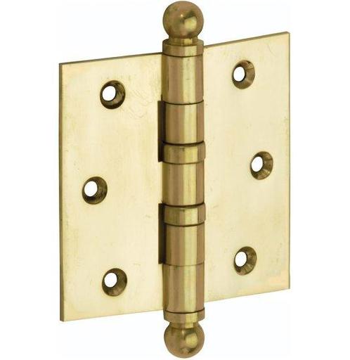 Kogellagerscharnier 76x76 rechte hoek bol messing gelakt, Doe-het-zelf en Verbouw, Hang- en Sluitwerk, Nieuw, Ophalen of Verzenden