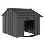 vidaXL Hondenhok met dak 83x130x85 cm gegalvaniseerd staal, Dieren en Toebehoren, Verzenden, Nieuw
