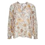 Frogbox • beige tuniek met bloemen • 36, Kleding | Dames, Verzenden, Beige, Nieuw, Maat 36 (S)