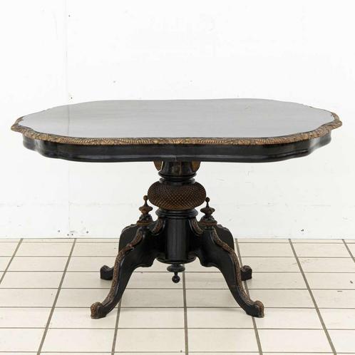 Antieke Salontafel van Gebroeders Horrix 19e Eeuw, Huis en Inrichting, Tafels | Salontafels, Ophalen of Verzenden