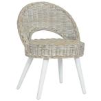 vidaXL Fauteuil kubu rattan wit, Huis en Inrichting, Fauteuils, Verzenden, Nieuw