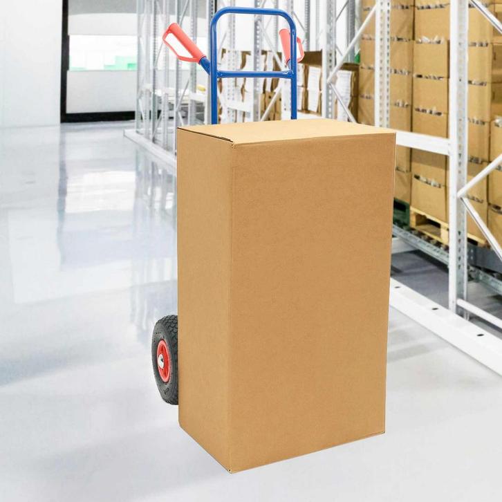 vidaXL Handtrolley Blauw en Rood 49,5 x 53 x 114 cm Staal, Doe-het-zelf en Verbouw, Gereedschap | Overige machines, Nieuw, Verzenden