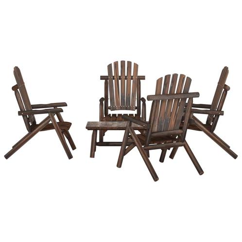 vidaXL 5-delige Loungeset massief vurenhout, Tuin en Terras, Tuinsets en Loungesets, Loungeset, Nieuw, Hout, Verzenden