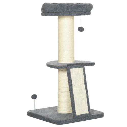 TRUUSK Krabpaal Groot 92H Cm Kattenboom Met Imitatie Lamsvac, Dieren en Toebehoren, Katten-accessoires, Nieuw, Verzenden