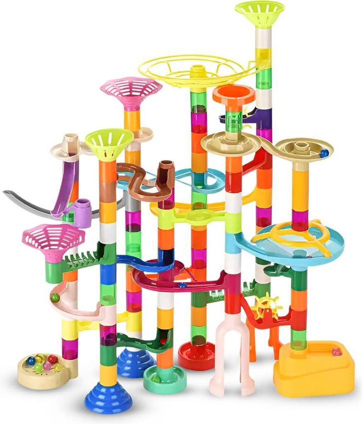 JUST23 Knikkerbaan Ultimate Set - Marble Run - 150, Kinderen en Baby's, Speelgoed | Bouwstenen, Zo goed als nieuw, Ophalen of Verzenden