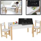 Kindertafel met stoeltjes van hout - 1 tafel en 2 stoelen