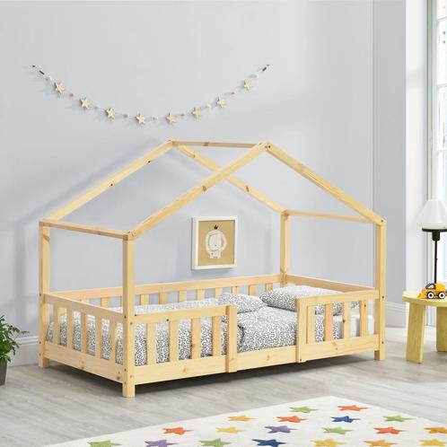 Kinderbed Treviolo met uitvalbeveiliging 70x140 cm hout, Kinderen en Baby's, Kinderkamer | Bedden, Verzenden