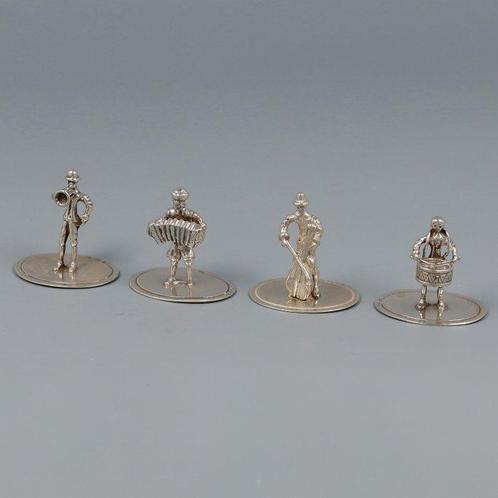 C.A. Stout - Muzikanten - NO RESERVE - Miniatuur figuur  (4), Antiek en Kunst, Antiek | Goud en Zilver