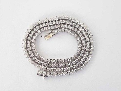 Halsketting - 14 karaat Witgoud - 8.50ct. tw. Diamant, Sieraden, Tassen en Uiterlijk, Kettingen