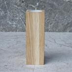 HOCHO Eikenhouten Waxinelichthouder - 50x50x150mm – Elega., Ophalen of Verzenden, Nieuw