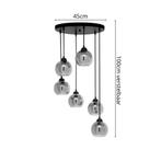 Hanglamp smoke 6-bols glas - Woonkamer - Eetkamer, Verzenden, Moderen, Nieuw, Glas