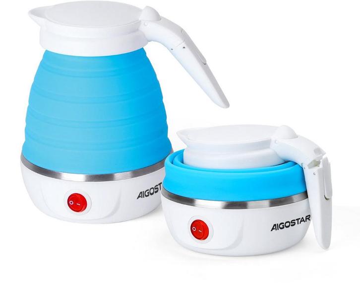 Waterkoker - Elektrisch - 0.6L - 1000W - Blauw, Witgoed en Apparatuur, Waterkokers, Zo goed als nieuw, Verzenden