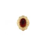 Gouden ring met granaat 14 krt, Sieraden, Tassen en Uiterlijk, Ringen, Nieuw, Ophalen of Verzenden