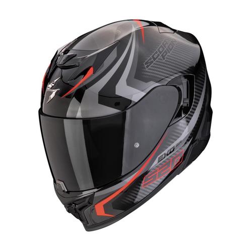 Scorpion EXO-520 EVO AIR TERRA - Zwart/Zilver/Rood, Motoren, Kleding | Motorhelmen, XL, Integraalhelm, Verzenden
